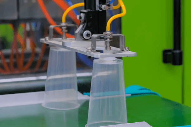 Production process of lightweight plastic disposable